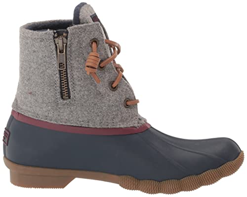 Sperry Women's Saltwater Rain Boot, Grey, 6.5