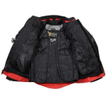Xelement XS8161 Men's 'Venture' All Season Black with Red Tri-Tex and Mesh Motorcycle Rider Jacket with X-Armor - Medium