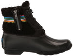 Sperry Women's Saltwater Sherpa Rain Boot, Rainbow Black, 11