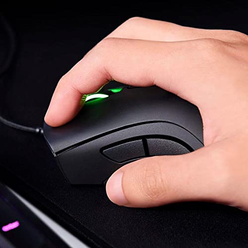 Razer DeathAdder Elite Gaming Mouse: 16,000 DPI Optical Sensor - Chroma RGB Lighting - 7 Programmable Buttons - Mechanical Switches - Rubber Side Grips - Matte Black