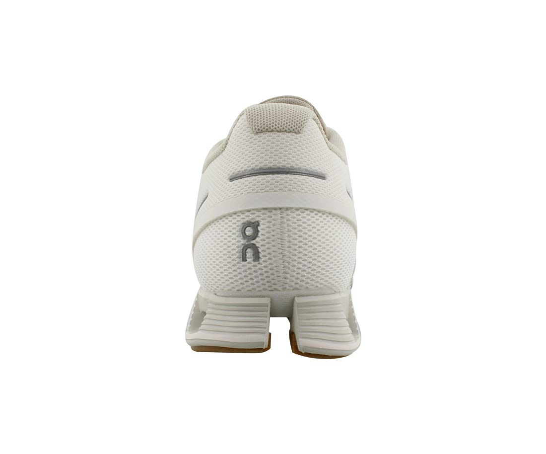 On Men's Cloud Sneakers, White/Sand, 13 Medium US