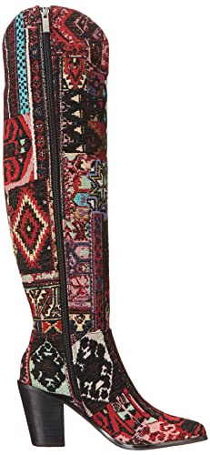 Jessica Simpson Women's Ravyn Knee Boot, Red Combo, 10