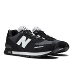 New Balance Classics 574D Rugged Sneakers for Men - Low Top Silhouette and Breathable Textile Lining Black/White 12 D - Medium