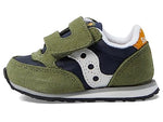 Saucony Boy's Original Jazz Hook & Loop (Toddler/Little Kid) Olive/Navy/Gold 4 Toddler M