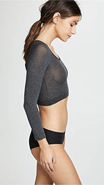 SPANX Long Sleeve Arm Tights™ Layering Shirt for Women – Blended Nylon – 360-Degree Coverage, Opaque Heather Grey LG-XL One Size