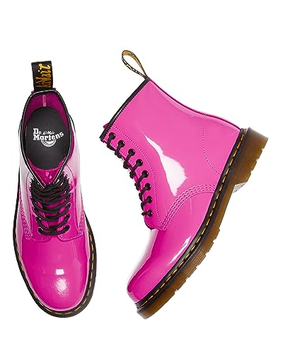 Dr. Martens Unisex 1460 Patent Leather 8 Eye Boot, Thrift Pink, 10 Women/9 Men