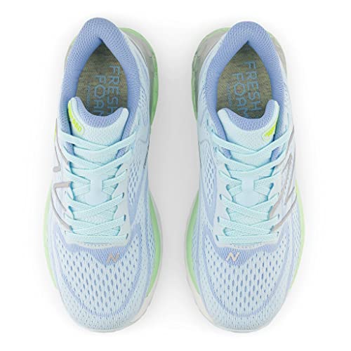 New Balance Women's Fresh Foam 880 V13 Running Shoe, Blue/Green Aura/Silver Metalic, 11 Wide