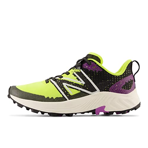 New Balance Women's FuelCell Summit Unknown v3, Hiking, Trail & Running Shoes, Lemonade/Black/Mystic Purple, 12 Medium