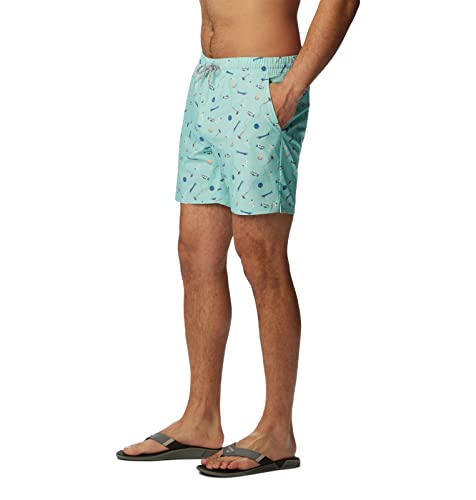 Columbia Men's Super Slack Tide Hybrid Water Short, Gulf Stream Boozy Bobbers, Small