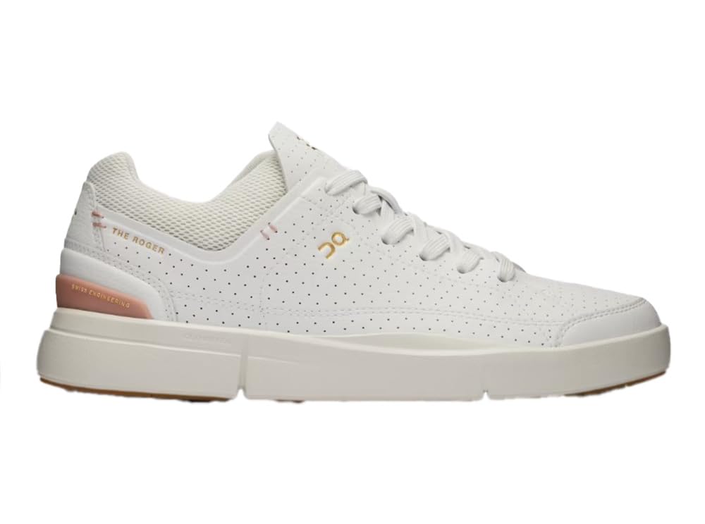 On Running Women's The Roger Centre Court Sneakers Trainers (White - Woodrose, US Footwear Size System, Adult, Women, Numeric, Medium, 10)