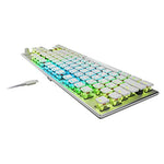 ROCCAT Vulcan TKL Pro PC USB-C Gaming Keyboard, Linear Optical Titan Switch, AIMO RGB Lighting, Tenkeyless Mechanical Feel Speed Keystroke, Low Profile Ergonomic Design for Wrist Rest Support, White