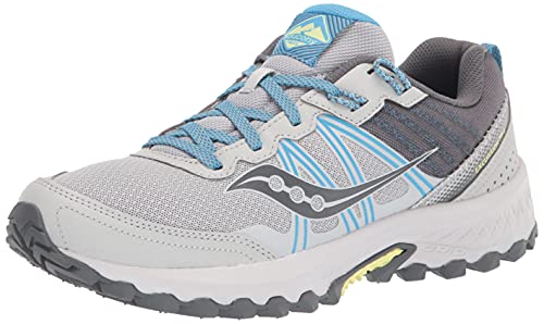 Saucony womens Excursion Tr14 Trail Running Shoe, Grey/Blue/Glade, 5 US