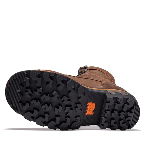 Timberland PRO Men's Boondock HD Logger 8 Inch Composite Safety Toe Insulated Waterproof Industrial Work Boot, Mocha Brown-2024 NEW, 13M