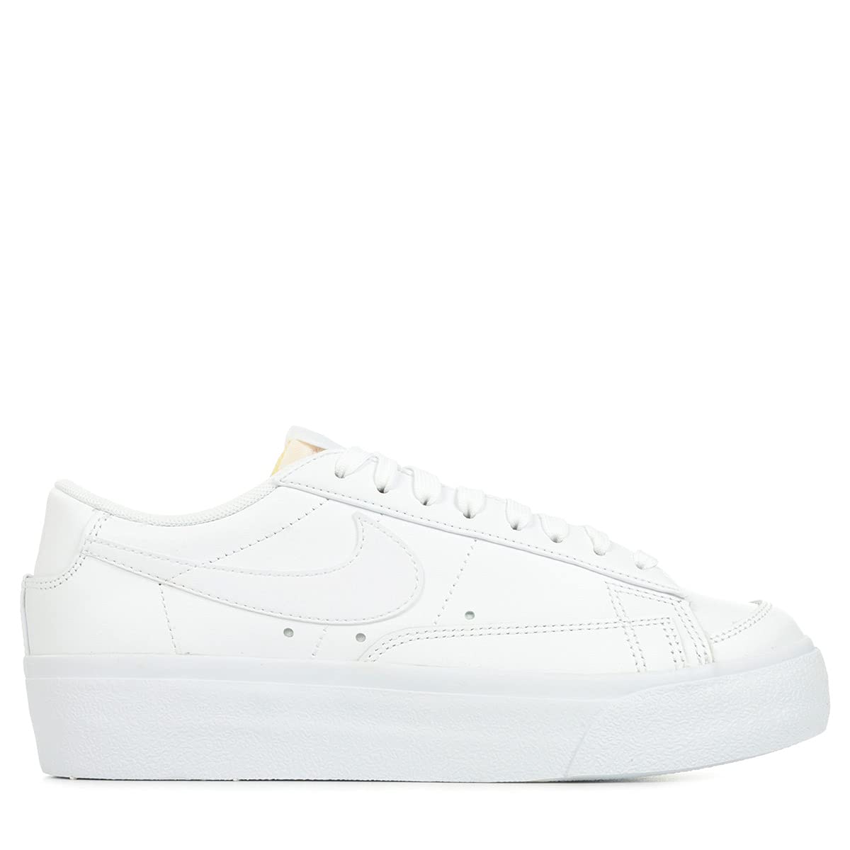 Nike Blazer Low Platform DJ0292-100 Womens Casual Shoes (White/White-Black)
