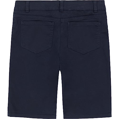 Nautica Girls' Big School Uniform Bermuda Shorts, Pull-on Fit, Stretchy Material, Functional Pockets, Navy, 8