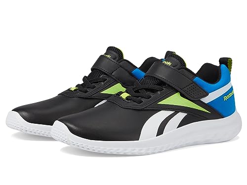 Reebok Boy's Rush Runner 5 Syn Alt (Little Kid) Core Black/Electric Cobalt/Laser Lime 12 Little Kid M