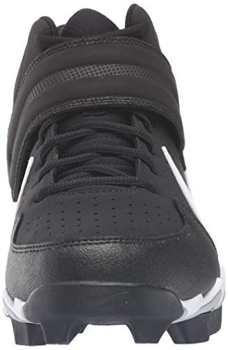 Nike Men's Alpha Huarache Varsity Keystone Mid Molded Baseball Cleat Black/White Size 11.5 M US