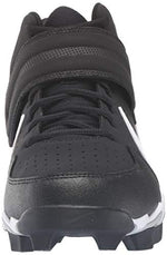 Nike Men's Alpha Huarache Varsity Keystone Mid Molded Baseball Cleat Black/White Size 11.5 M US