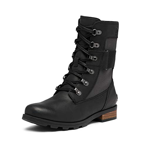 Sorel Women's Emelie Conquest Boot - Light and Heavy Rain - Waterproof - Black - Size 9