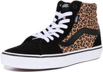 Vans Women's Hi-Top Trainers Sneaker, Cheetah Black White, 9.5