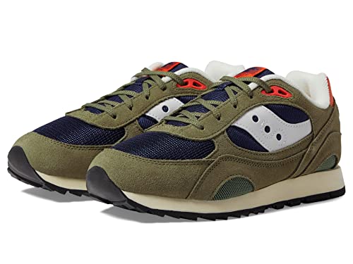 Saucony Boy's Originals Shadow 6000 (Little Kid/Big Kid) Olive/Navy/Orange 4 Big Kid M