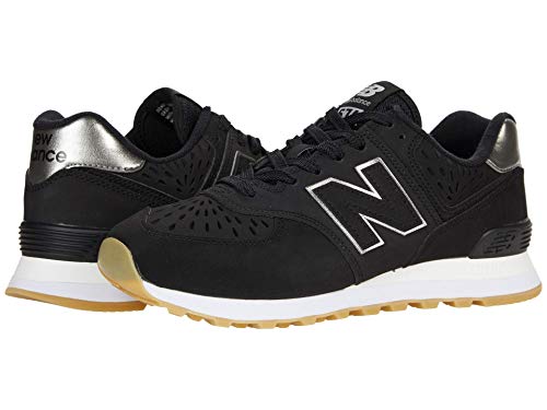 New Balance WL574v2 Black/Dark Silver 12 B (M)