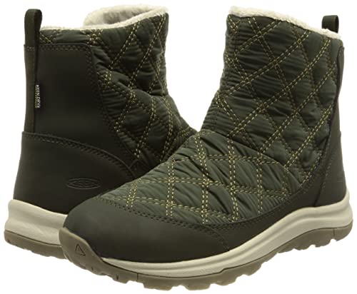 KEEN Women's Terradora 2 Wintry Pull On Insulated Waterproof Snow Boot, Rosin/Dark Olive, 11