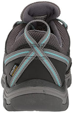 KEEN Women's Ridge Flex Low Height Waterproof Hiking Boots, Raven/Porcelain, 8