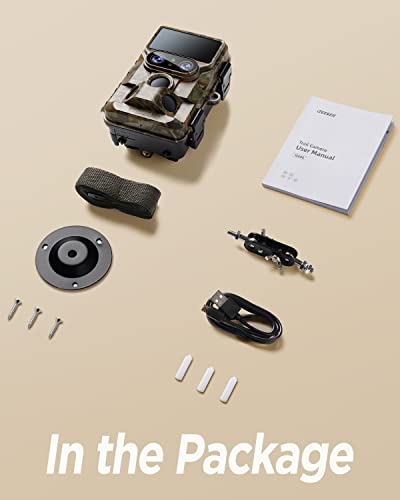 iZEEKER Dual-Lens Trail Camera 4K 48MP, WiFi Bluetooth Trail Cam with Starlight Night Vision, 120° Detection Angle 0.1s Trigger Time for Wildlife Monitoring with 32GB SD Card and 4 AA Batteries