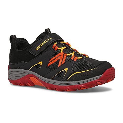 Merrell Trail Chaser Hiking Sneaker, Black/Grey/Red, 13 US Unisex Big Kid