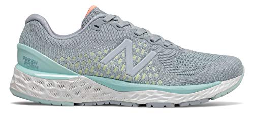 New Balance Women's Fresh Foam 880v10, Grey/Blue, 5 Wide