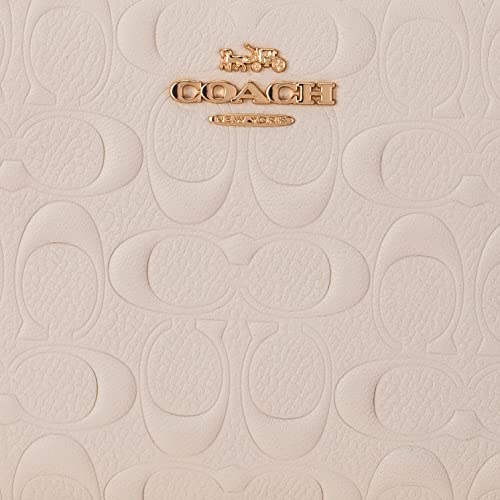 Coach Boxed Corner Zip Wristlet with 2 Detachable Charms (IM/Chalk Embossed)