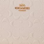 Coach Boxed Corner Zip Wristlet with 2 Detachable Charms (IM/Chalk Embossed)