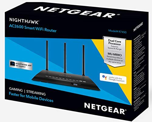 NETGEAR Nighthawk AC2600 Smart WiFi Router (R7450) (Renewed)