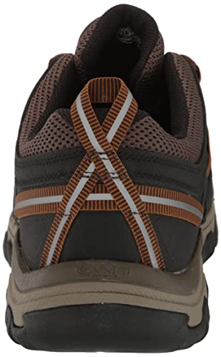 KEEN Men's Targhee Vent Low Height Breathable Hiking Shoes, Black Olive/Golden Brown, 9.5