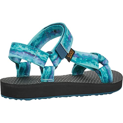 Teva Girls Original Universal Tie-Dye Sandal, Sorbet Blue Coral, 3 Little Kid