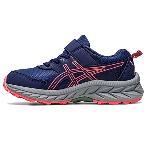 ASICS Kid's PRE Venture 9 Pre-School Running Shoes, K11, Indigo Blue/Papaya