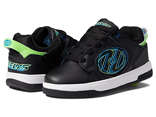 HEELYS Boy's Voyager (Little Kid/Big Kid) Black/Green/Blue 7 Big Kid M