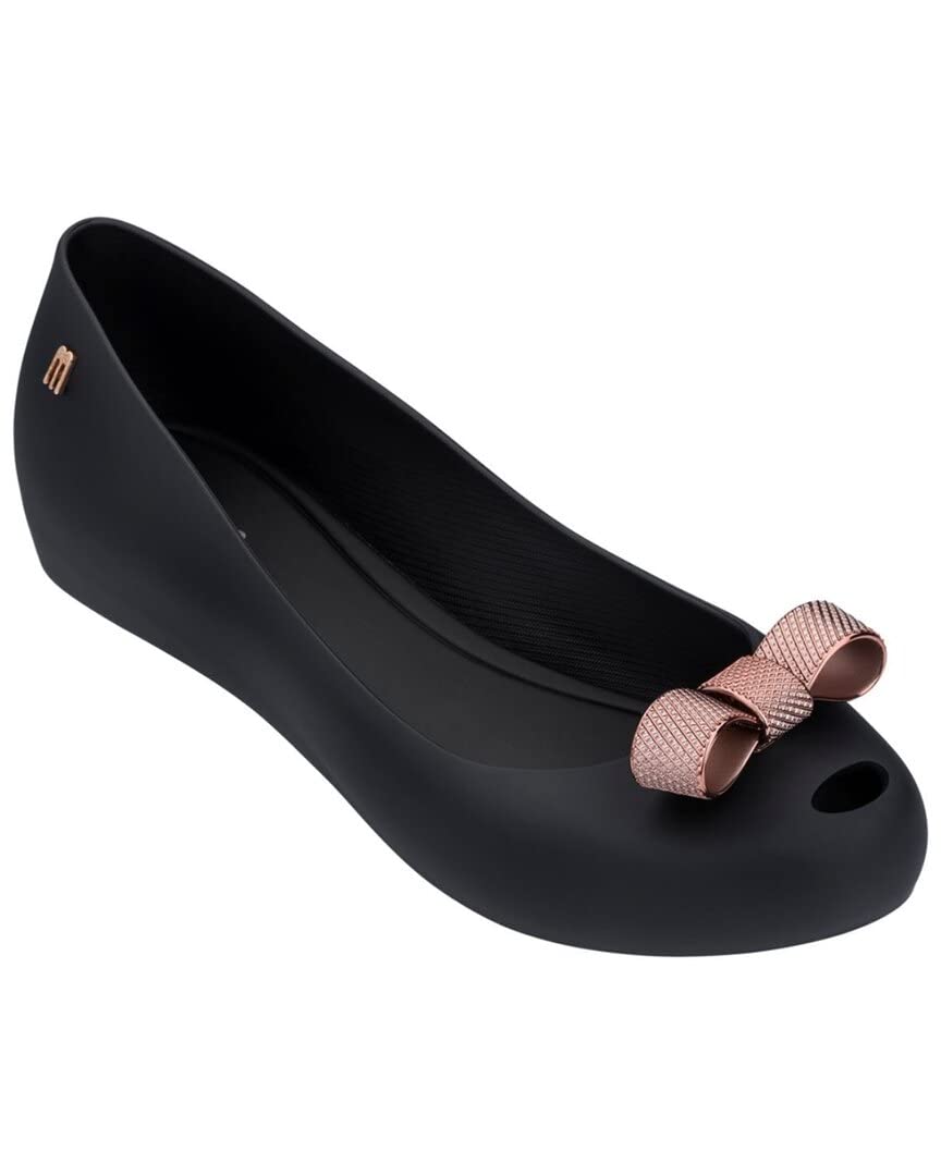 Melissa Shoes Ultragirl Bow Chrome Black/Gold 5 M