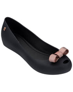 Melissa Shoes Ultragirl Bow Chrome Black/Gold 5 M