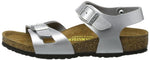 Birkenstock Rio Silver Birko-flor Girls / Womens Sandals (33.0 N)