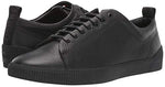 BOSS Green by Hugo Men's Leather Sneakers with Rubber Sole Shoe, Black, 11 M US