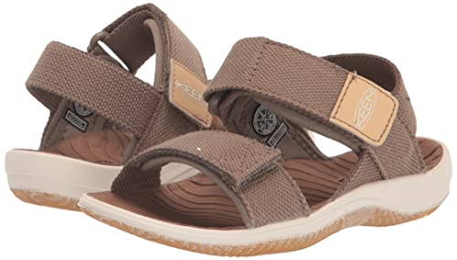 KEEN Elle Backstrap Casual Platform Open Toe Sandals, Brindle/Star White, 4 US Unisex Big Kid