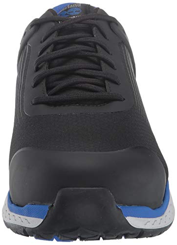 Timberland PRO Men's Drivetrain Composite Safety Toe Electrical Hazard Athletic Work Shoe, Black/Blue, 10.5 M US