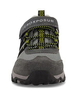 ZeroXposur Boys Denver Mesh Trail Shoes - Kids Hiking Shoes - Kids Trail Shoes (Dark Shadow, 4)