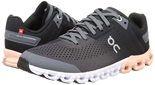 ON Running Womens Cloudflow Running, Cross Training Shoes Gray 9 Wide (C,D,W)