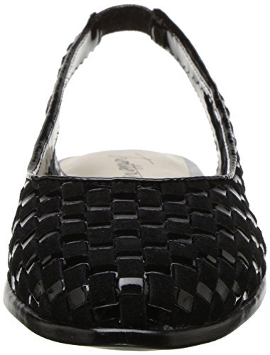 Trotters Women's Lucy Flat, Black Suede, 8.5 N US