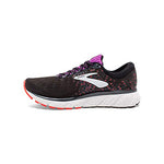 Brooks Womens Glycerin 17 Running Shoe - Black/Fiery Coral/Purple - D - 7.0
