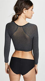 SPANX Long Sleeve Arm Tights™ Layering Shirt for Women – Blended Nylon – 360-Degree Coverage, Opaque Heather Grey LG-XL One Size