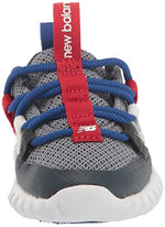 New Balance Kid's Playgruv V1 Bungee Sneaker, Gunmetal/Orca/Team Red, 12.5 Little Kid
